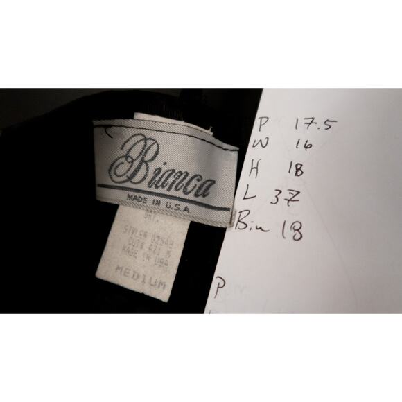 VINTAGE '90s "Bianca" Black Sequin Mini Dress MEDIUM - Picture 9 of 9